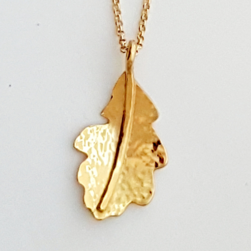 Gold Oak Leaf Pendant