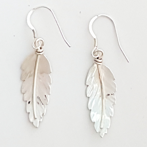 Photo of Silver Rowan Leaf Earrings